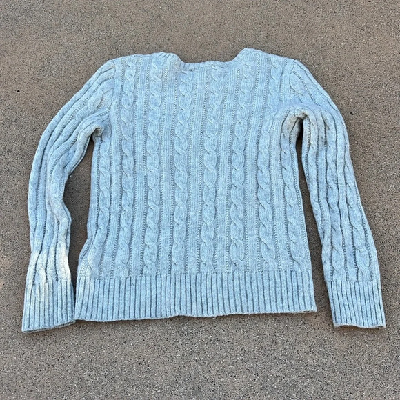Polo Ralph Lauren girls cable knit sweater gray size 7 small - Picture 5 of 5